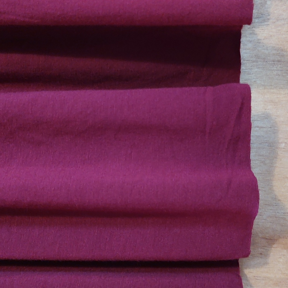 Zenana Premium Flowy Jersey Knit Swing Dress Burgundy ¾-Sleeve Lagenlook Size 3X - Picture 6 of 11